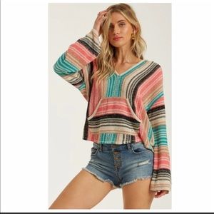 NWT BILLABONG BAJA BEACH WOMEN'S HOODED PULLOVER